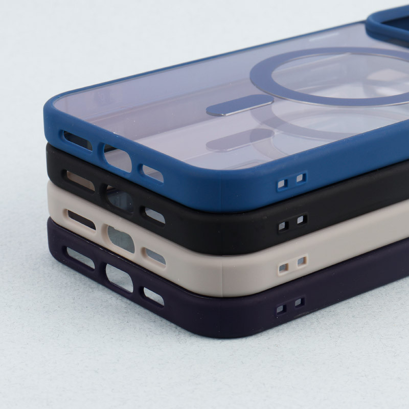 قاب PC شفاف دور رنگی مگ سیف iPhone 13 Pro Max