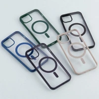 قاب PC شفاف دور رنگی مگ سیف iPhone 13