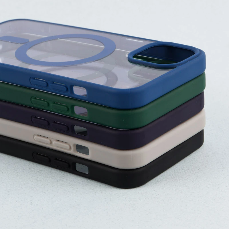 قاب PC شفاف دور رنگی مگ سیف iPhone 13