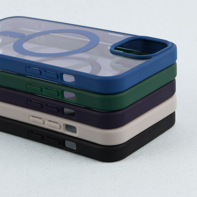 قاب PC شفاف دور رنگی مگ سیف iPhone 13