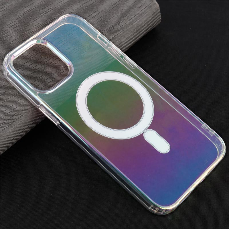 قاب PC شفاف هولوگرامی Keliluo مگ سیف iPhone 12 Pro Max