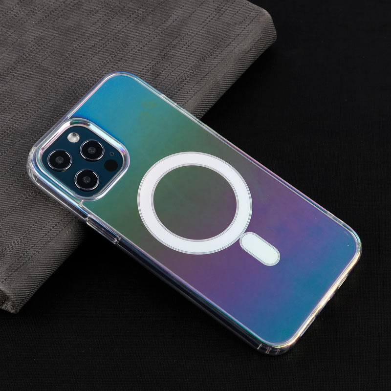 قاب PC شفاف هولوگرامی Keliluo مگ سیف iPhone 12 Pro Max