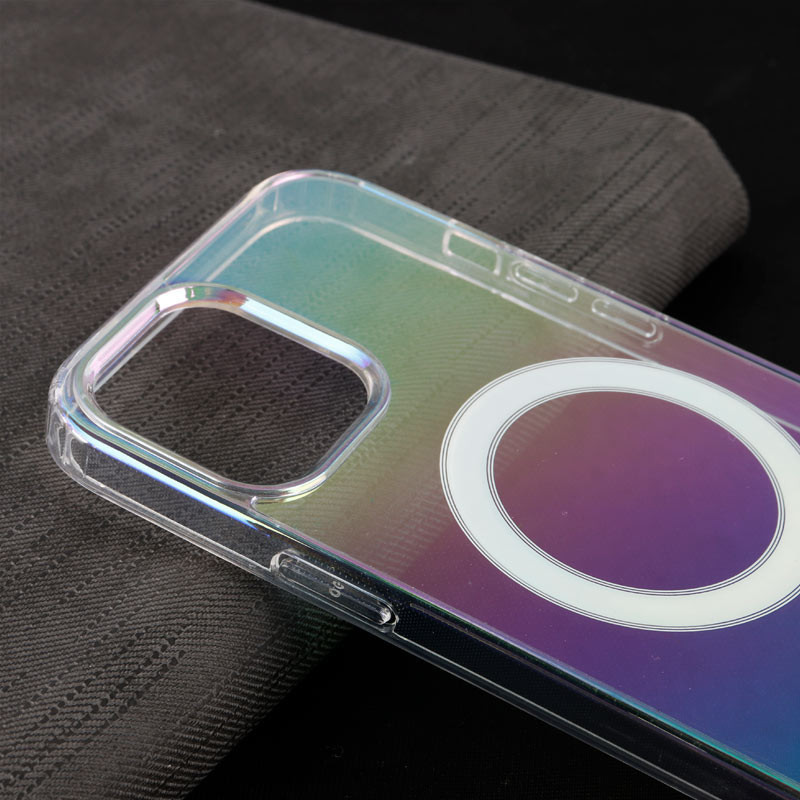 قاب PC شفاف هولوگرامی Keliluo مگ سیف iPhone 12 Pro Max
