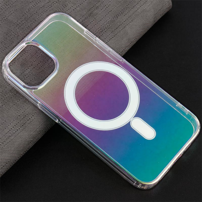 قاب PC شفاف هولوگرامی Keliluo مگ سیف iPhone 13