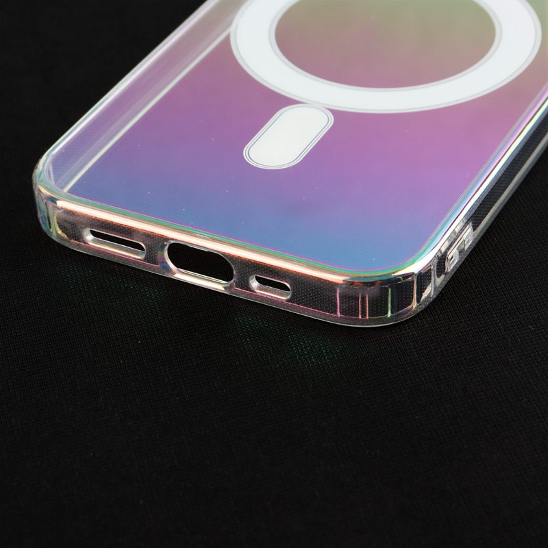 قاب PC شفاف هولوگرامی Keliluo مگ سیف iPhone 13