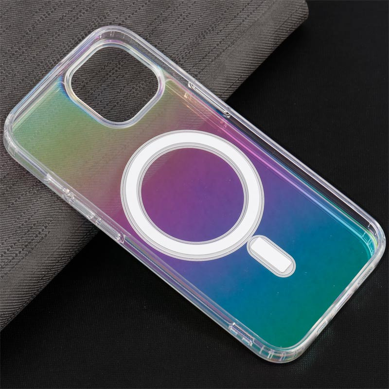 قاب PC شفاف هولوگرامی Keliluo مگ سیف iPhone 13
