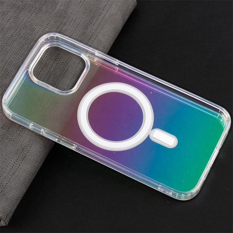 قاب PC شفاف هولوگرامی Keliluo مگ سیف iPhone 13 Pro Max