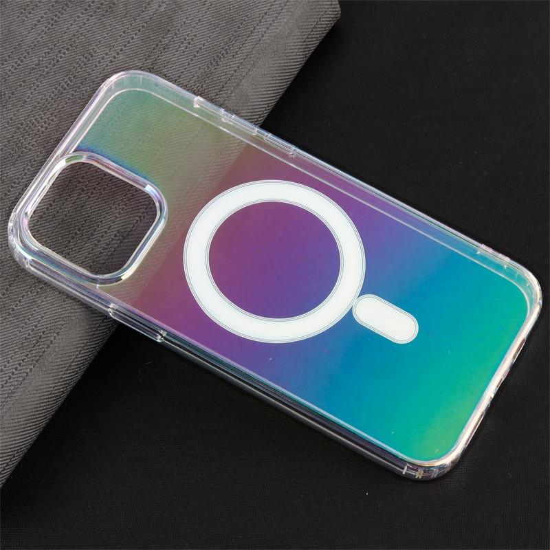 قاب PC شفاف هولوگرامی Keliluo مگ سیف iPhone 13 Pro Max