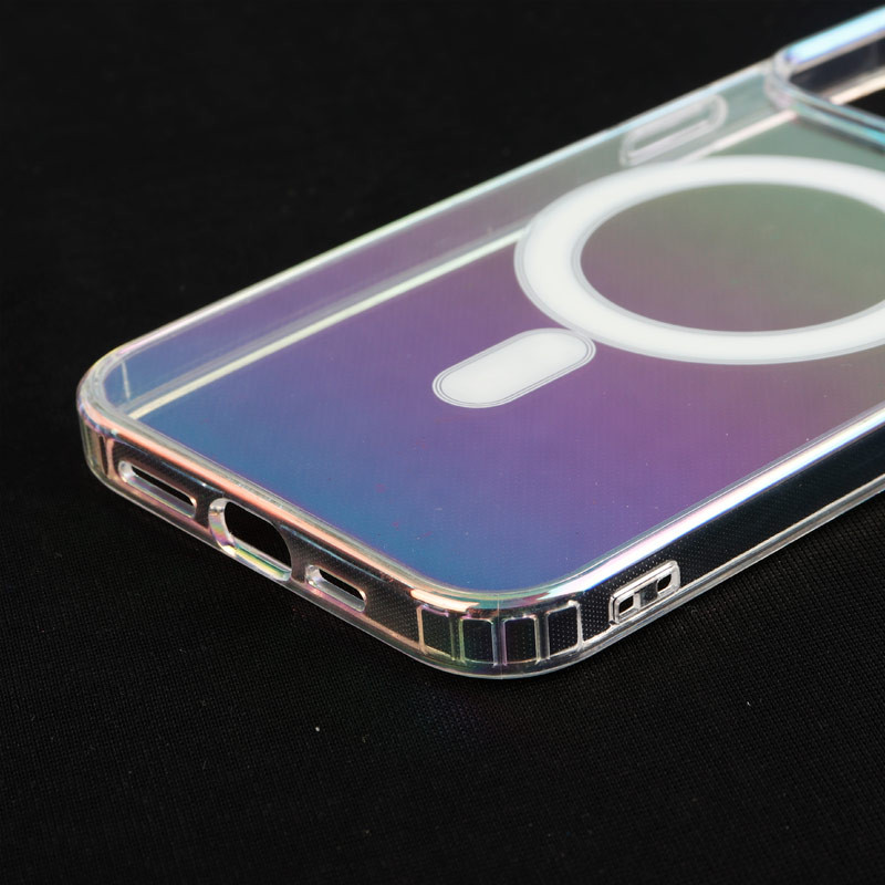 قاب PC شفاف هولوگرامی Keliluo مگ سیف iPhone 13 Pro Max