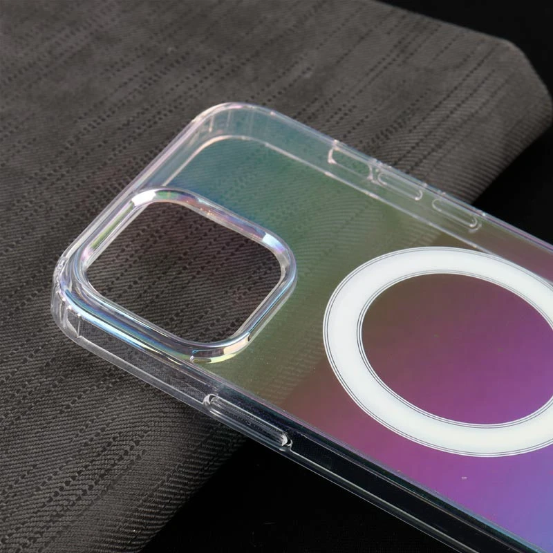 قاب PC شفاف هولوگرامی Keliluo مگ سیف iPhone 13 Pro Max