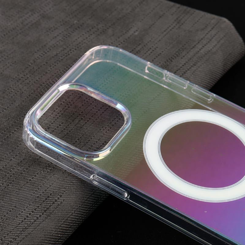 قاب PC شفاف هولوگرامی Keliluo مگ سیف iPhone 13 Pro Max
