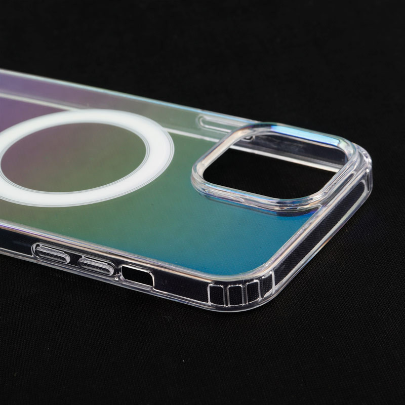 قاب PC شفاف هولوگرامی Keliluo مگ سیف iPhone 13 Pro Max