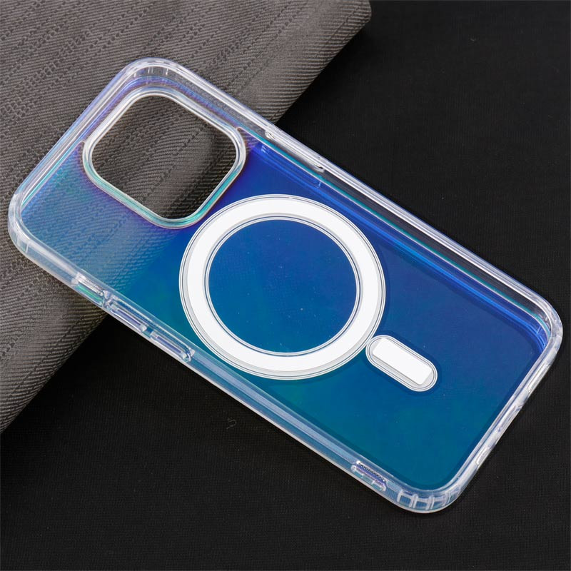 قاب PC شفاف هولوگرامی Keliluo مگ سیف iPhone 13 Pro