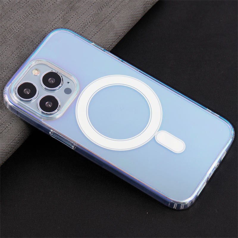 قاب PC شفاف هولوگرامی Keliluo مگ سیف iPhone 13 Pro