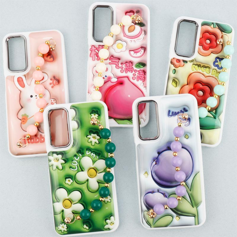 قاب 3D طرحدار + آویز دستی Samsung Galaxy A24 4G