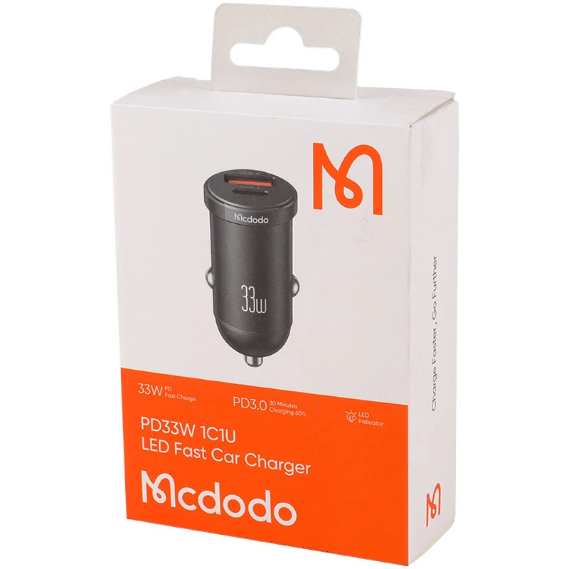 شارژر فندکی فست شارژ Mcdodo CC-232 QC3.0 PD 3A 33W