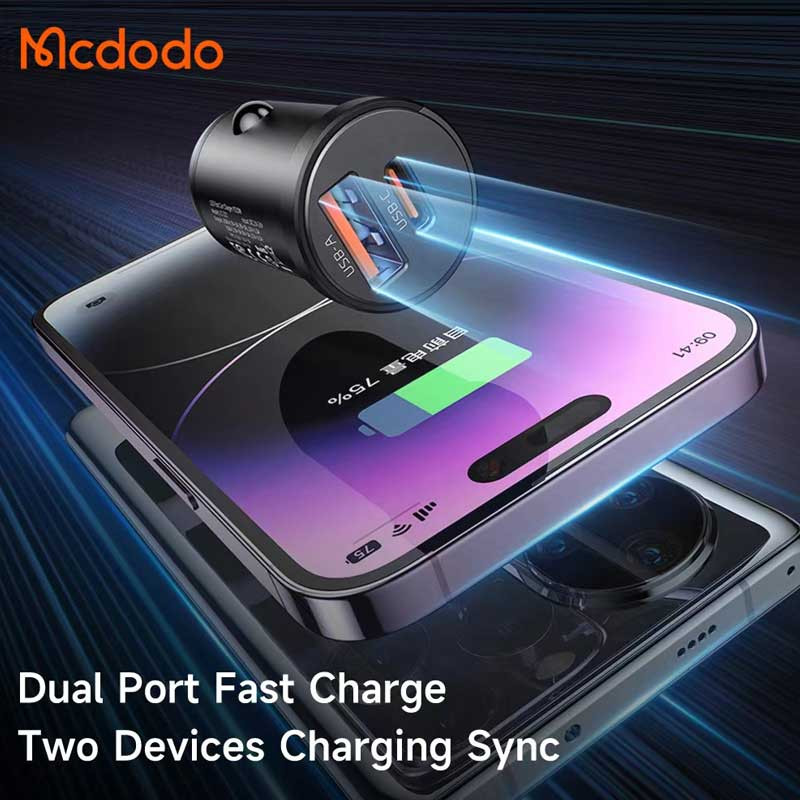 شارژر فندکی فست شارژ Mcdodo CC-232 QC3.0 PD 3A 33W