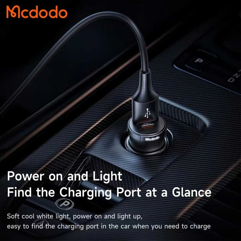 شارژر فندکی فست شارژ Mcdodo CC-232 QC3.0 PD 3A 33W