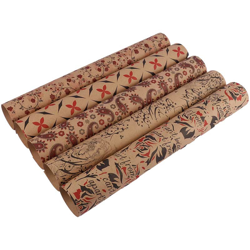 کاغذ کادو کرافت طرح دار بسته ۵۰ عددی