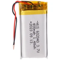 باتری لیتیوم 400mAh 6*20*40mm 602040