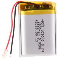 باتری لیتیوم 1200mAh 10*28*40mm 103040