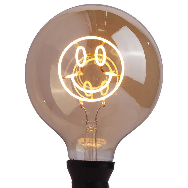 لامپ ادیسونی حبابی طرح شکلک لبخند E27