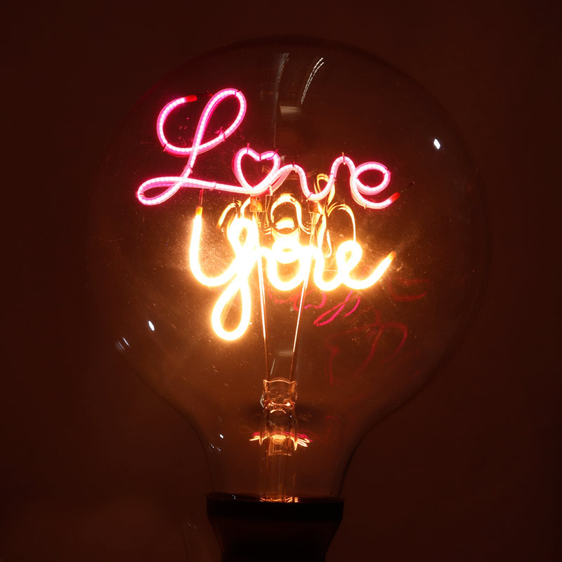 لامپ ادیسونی حبابی Love You پایه E27
