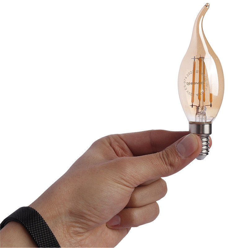 لامپ ادیسونی شمعی اشکی 4 وات اسنکو ES-C3504 پایه E14