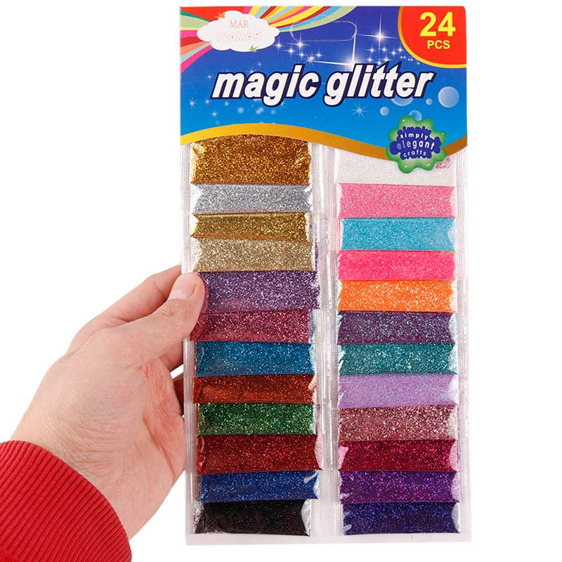 اکلیل رنگی Magic Glitter بسته 24 عددی