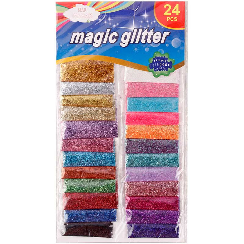اکلیل رنگی Magic Glitter بسته 24 عددی
