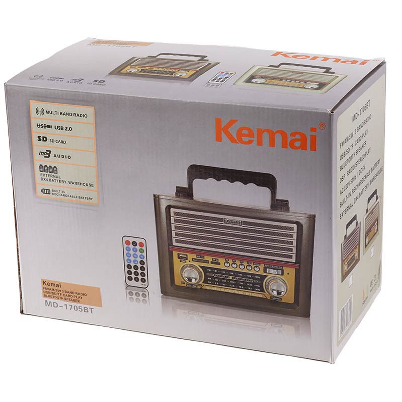 رادیو اسپیکر بلوتوثی رم و فلش خور Kemai MD-1705BT + ریموت کنترل