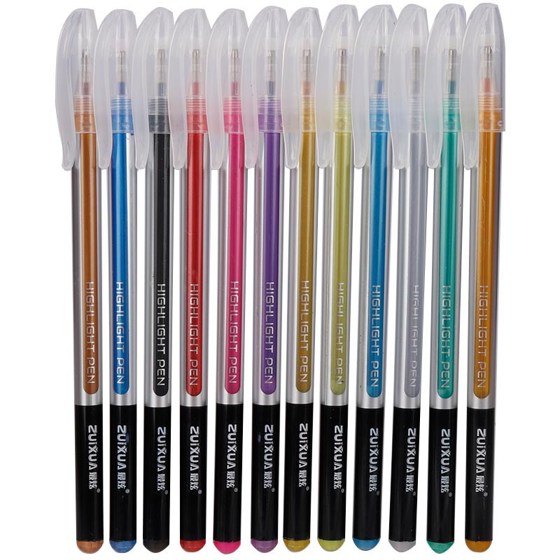 روان‌ نویس زویکسیا رنگی Zuixua HG6120-12 1.0mm بسته 12 عددی