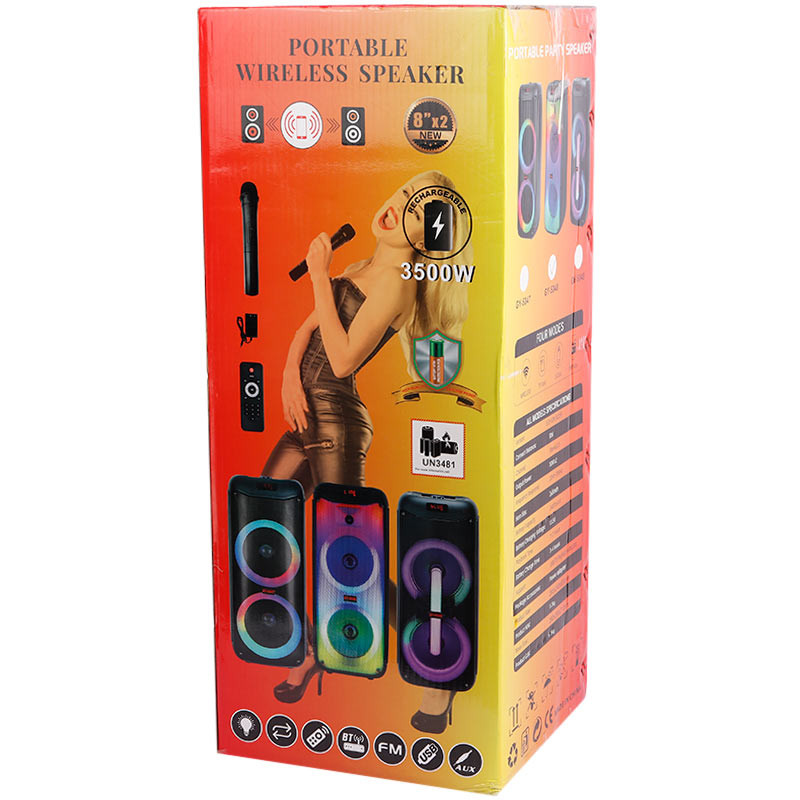اسپیکر چمدانی بلوتوثی رم و فلش خور GY-5048 + میکروفون و ریموت کنترل