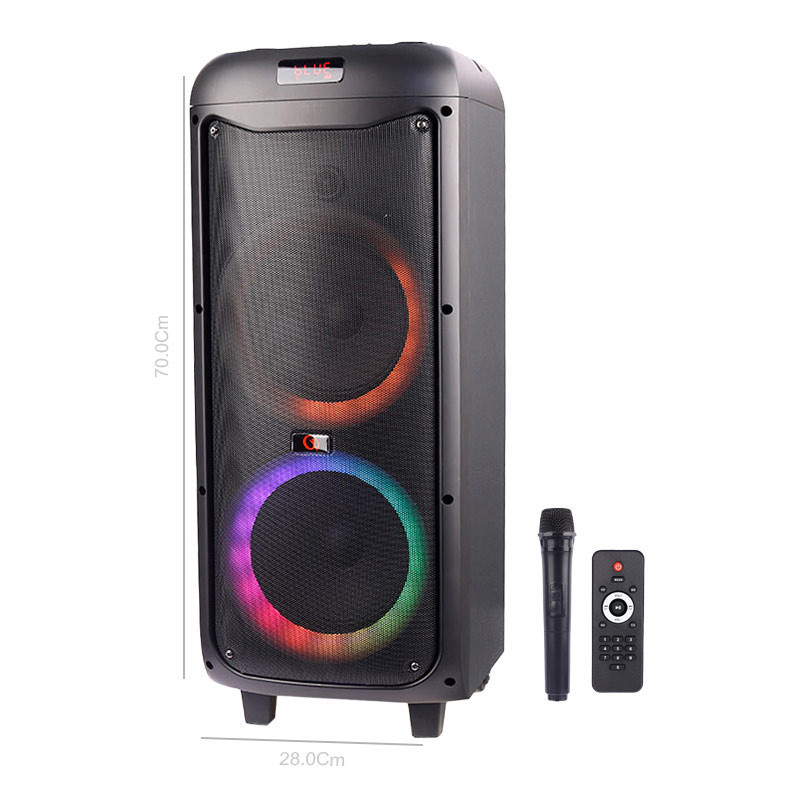 اسپیکر چمدانی بلوتوثی رم و فلش خور GY-5051 + میکروفون و ریموت کنترل