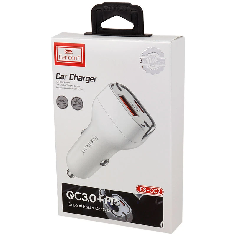 شارژر فندکی فست شارژ Earldom ES-CC2 QC3.0 PD 3A 20W