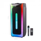 اسپیکر چمدانی بلوتوثی رم و فلش خور Kolav-D2806 + میکروفون و ریموت کنترل