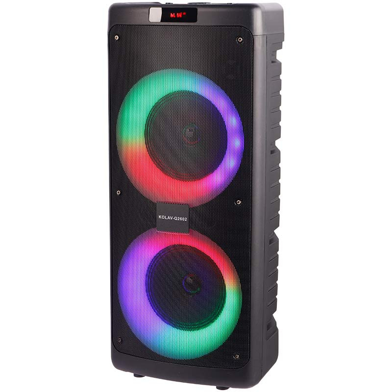 اسپیکر چمدانی بلوتوثی فلش خور Kolav-Q2602 + ریموت کنترل
