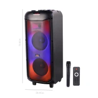 اسپیکر چمدانی بلوتوثی رم و فلش خور GY-5050 + میکروفون و ریموت کنترل