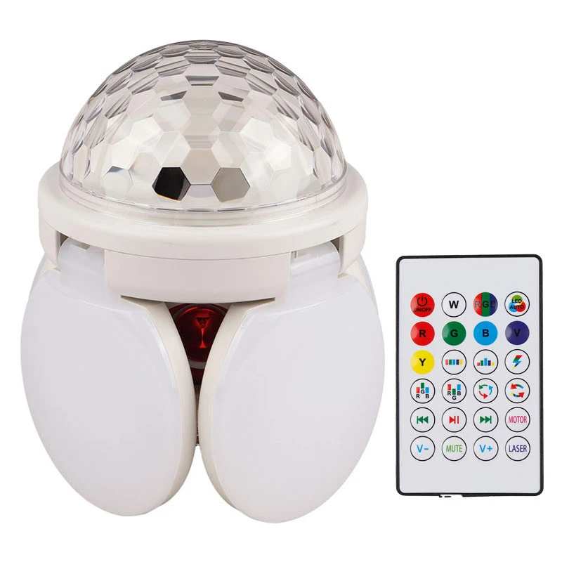 لامپ LED اسپیکر دار بلوتوثی Folding light 48W E27 + ریموت کنترل