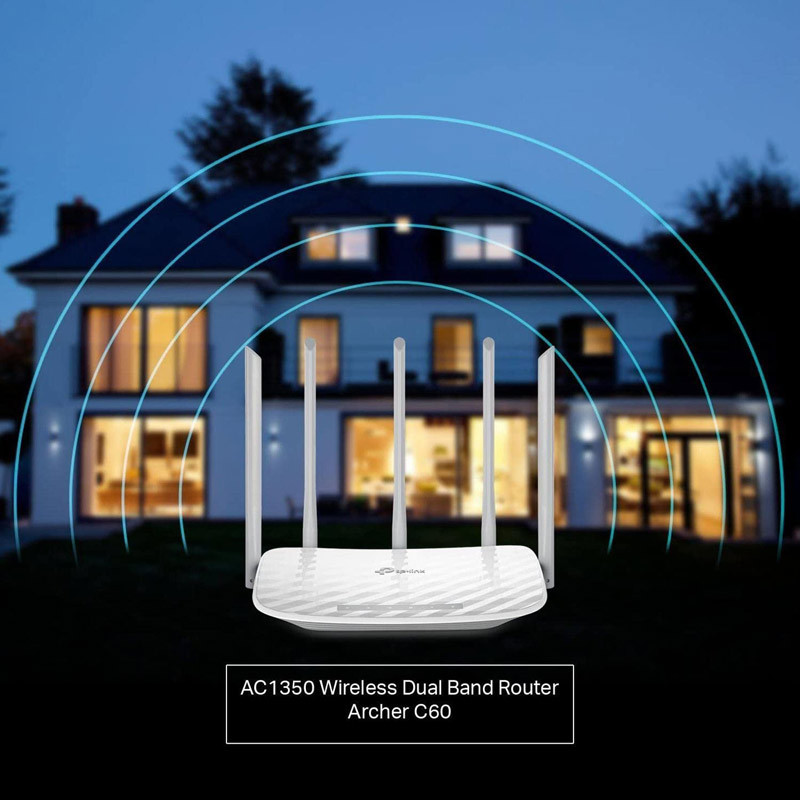 روتر 5 آنتن TP-Link AC1350 Archer C60 450Mbps