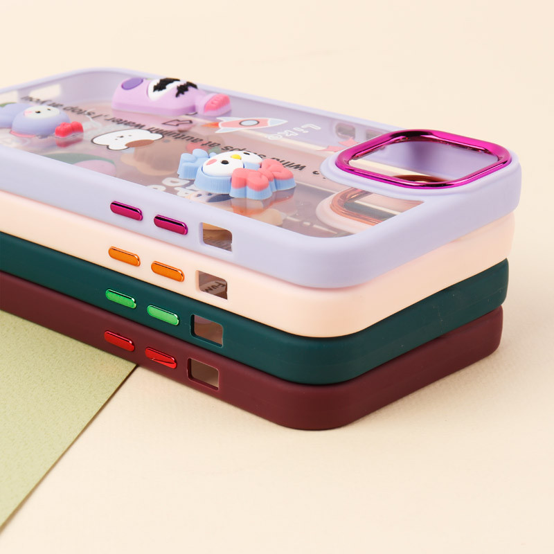 قاب شفاف متال ایرون عروسکی برجسته iPhone 13