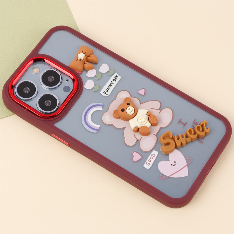 قاب شفاف متال ایرون عروسکی برجسته iPhone 13 Pro