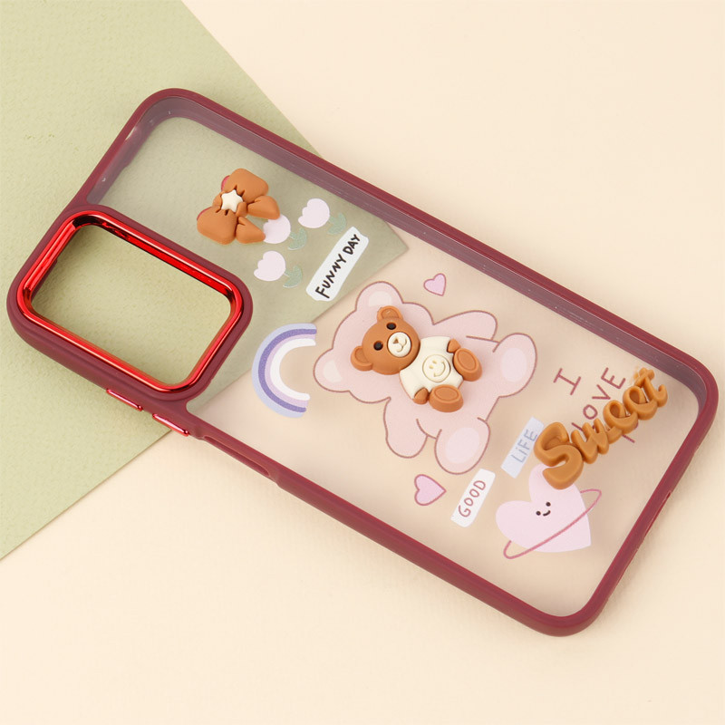 قاب شفاف متال ایرون عروسکی برجسته Xiaomi Redmi Note 11 / 11s
