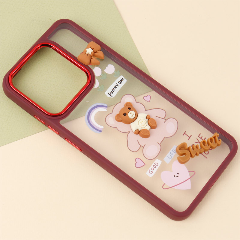 قاب شفاف متال ایرون عروسکی برجسته Xiaomi Redmi 12C