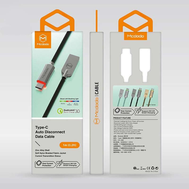 کابل تایپ سی فست شارژ Mcdodo CA-2881 QC4.0 1m