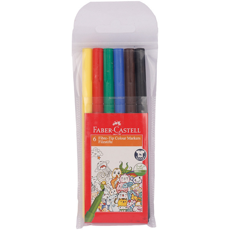 ماژیک نقاشی 6 رنگ فابر کاستل Faber-Castell 155406