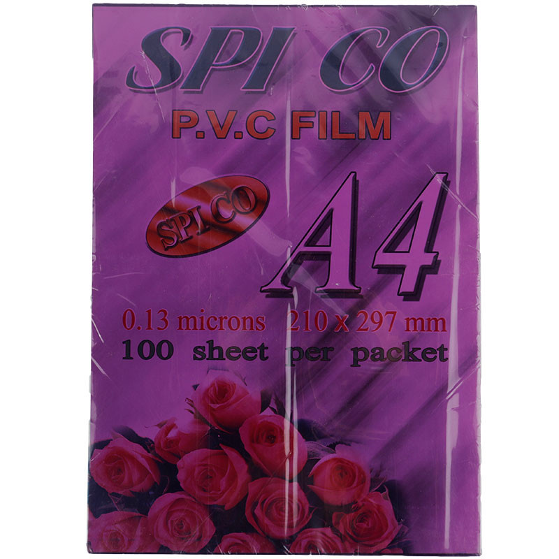 طلق شفاف SPI CO 0.13 mu A4 بسته 100 عددی