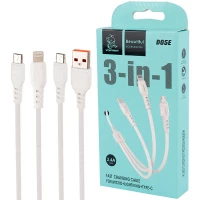 کابل ۳ سر فست شارژ Vdenmenv D05E 2.4A 1m