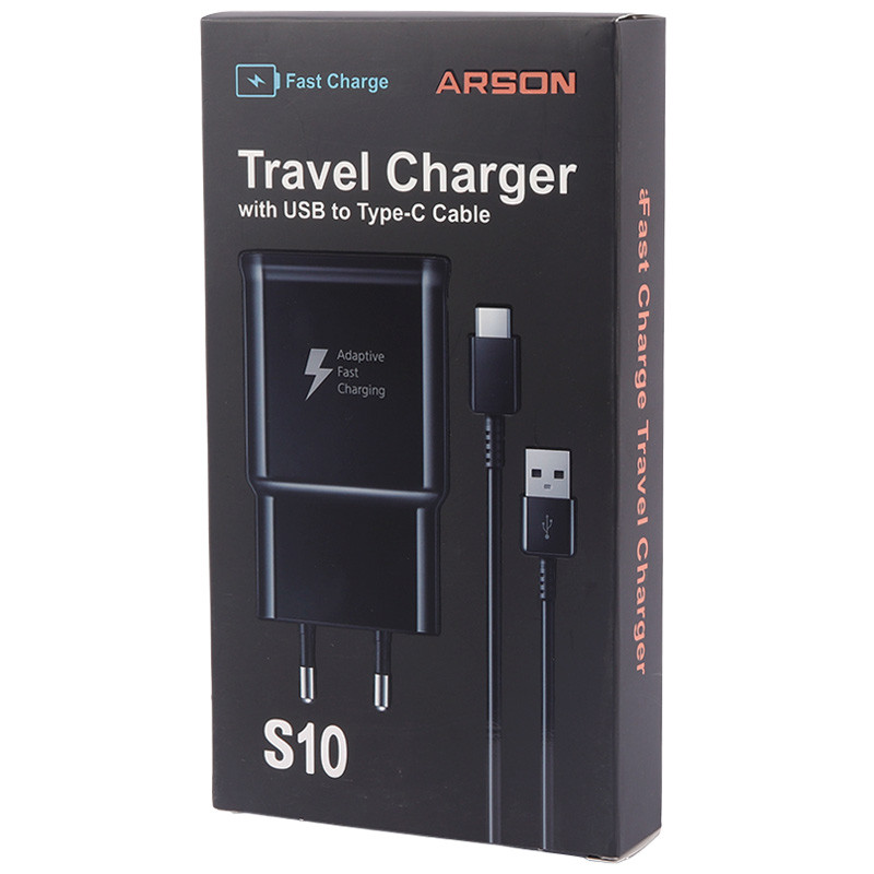 شارژر دیواری فست شارژ Arson S10 2A 10W + کابل تایپ سی