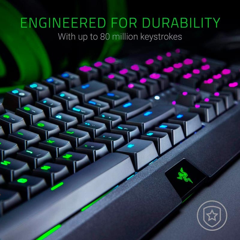 کیبورد گیمینگ ریزر BlackWidow Chroma Green Switch